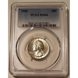 1960 Washington Quarter MS64 PCGS